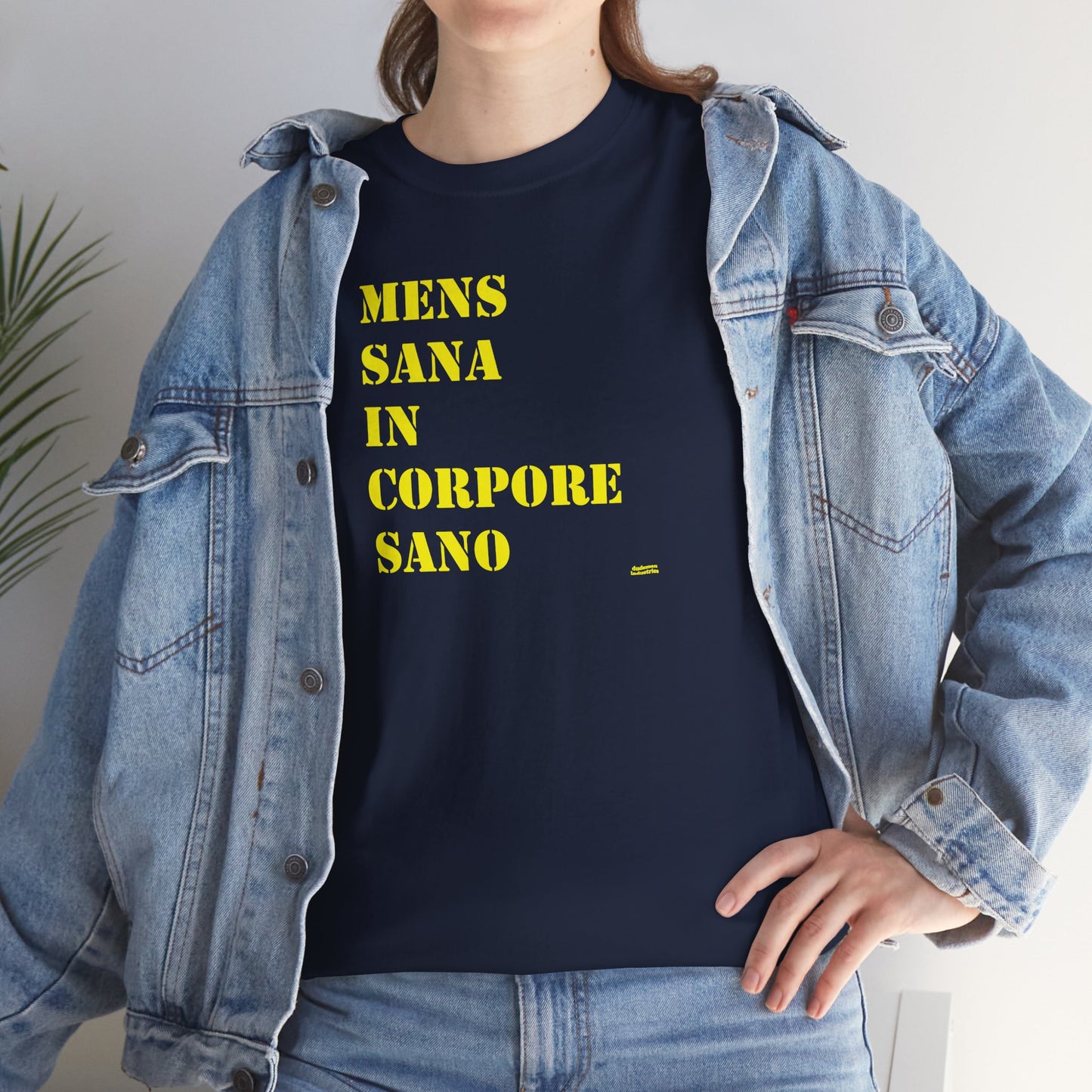 Mens Sana in Corpore Sano - Unisex Heavy Cotton Tee - Motivational Fitness Shirt - Latin Quote