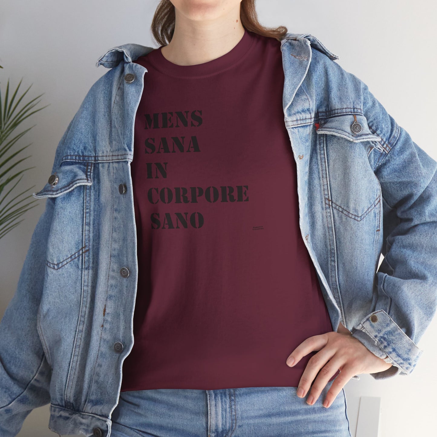 Mens Sana in Corpore Sano - Unisex Heavy Cotton Tee - Motivational Fitness Shirt - Latin Quote