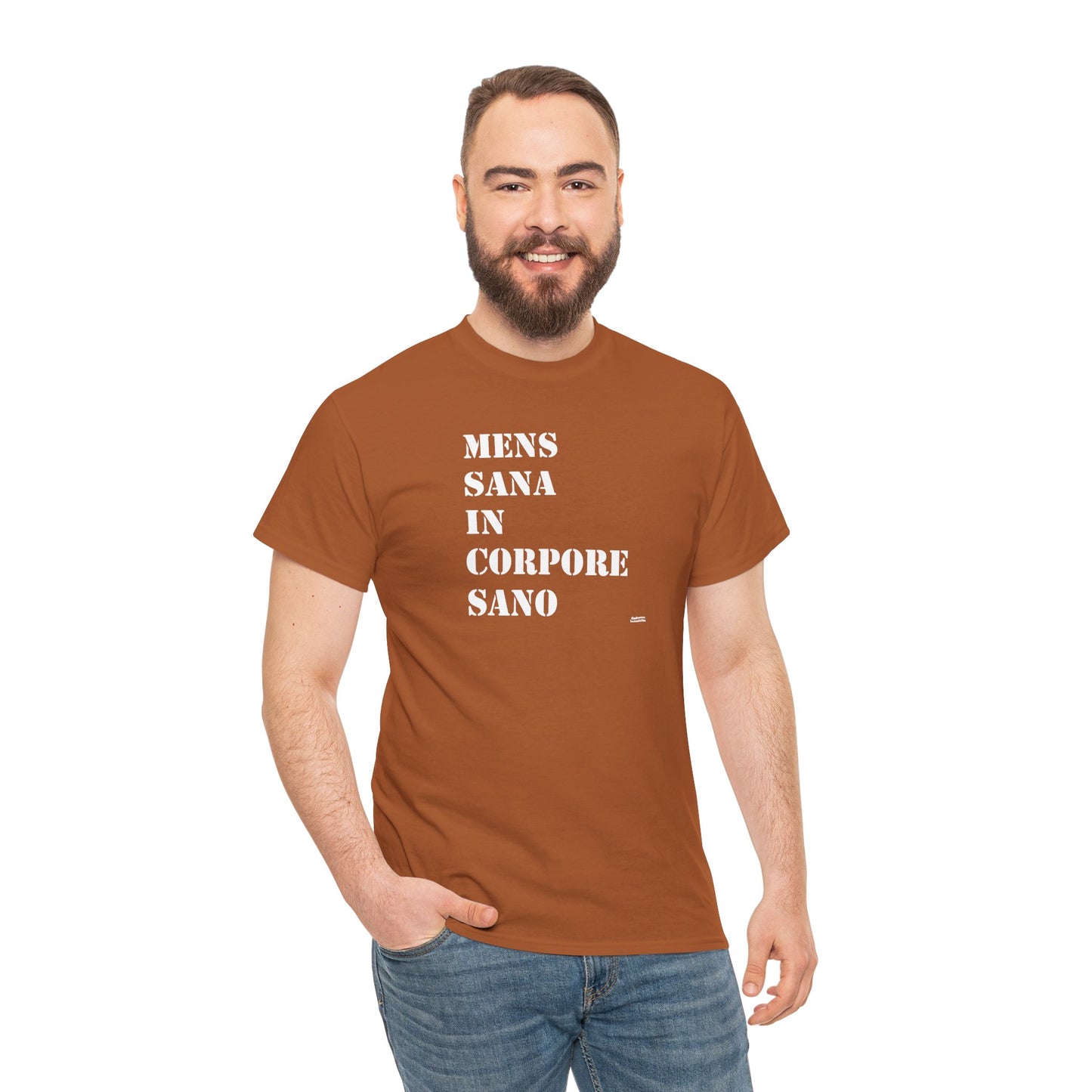 Mens Sana in Corpore Sano - Unisex Heavy Cotton Tee - Motivational Fitness Shirt - Latin Quote