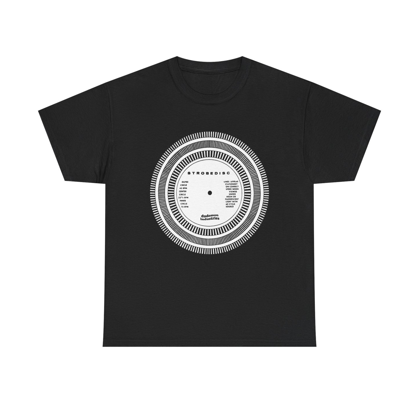 STROBEDISC Vintage Vinyl Unisex Heavy Cotton Tee - Retro Music Lover DJ Shirt