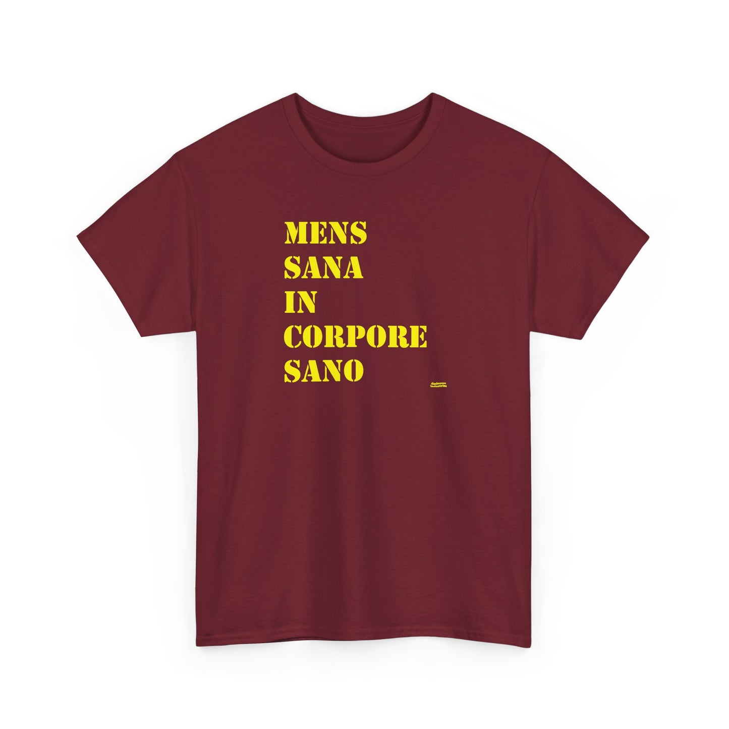 Mens Sana in Corpore Sano - Unisex Heavy Cotton Tee - Motivational Fitness Shirt - Latin Quote