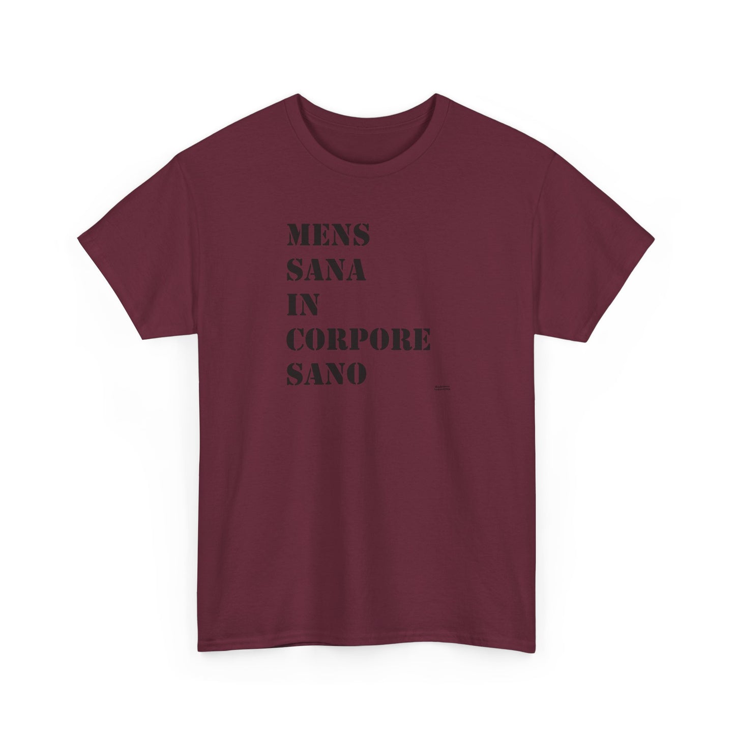 Mens Sana in Corpore Sano - Unisex Heavy Cotton Tee - Motivational Fitness Shirt - Latin Quote