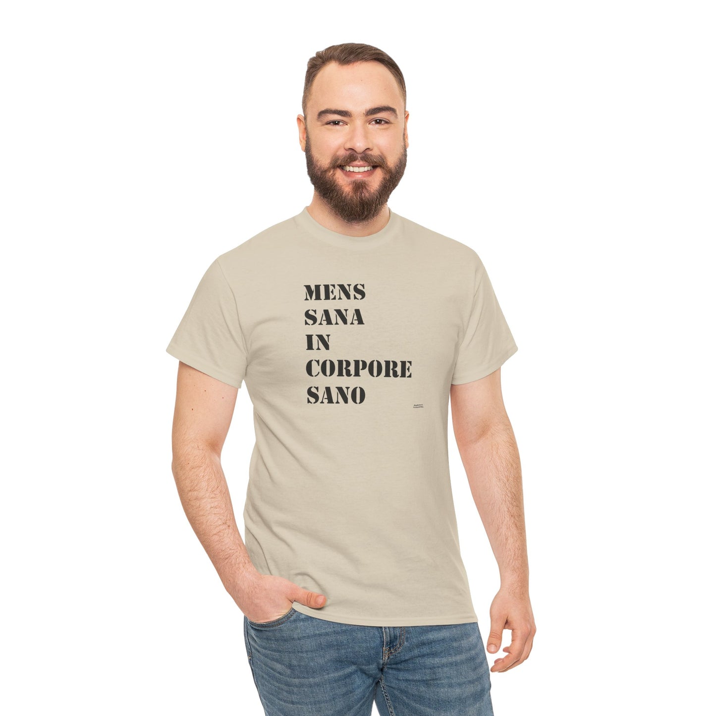Mens Sana in Corpore Sano - Unisex Heavy Cotton Tee - Motivational Fitness Shirt - Latin Quote