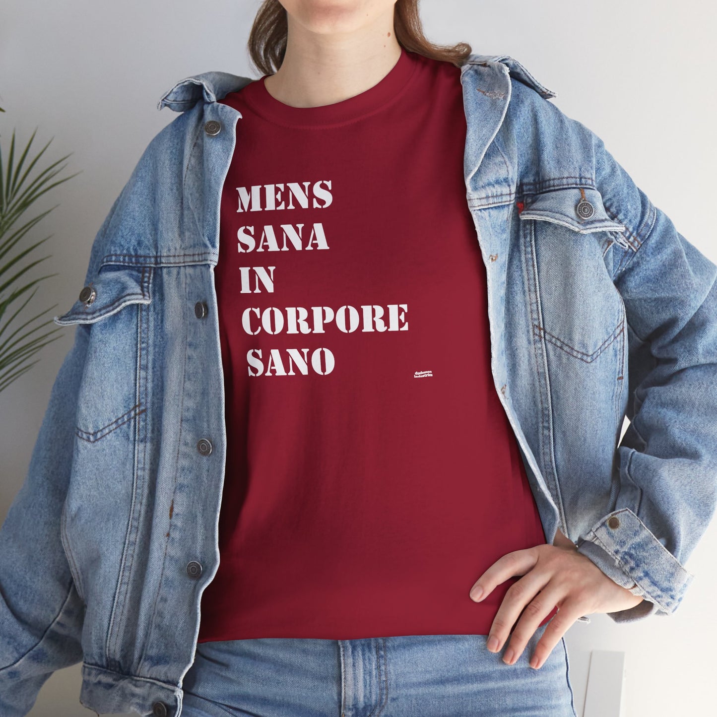 Mens Sana in Corpore Sano - Unisex Heavy Cotton Tee - Motivational Fitness Shirt - Latin Quote