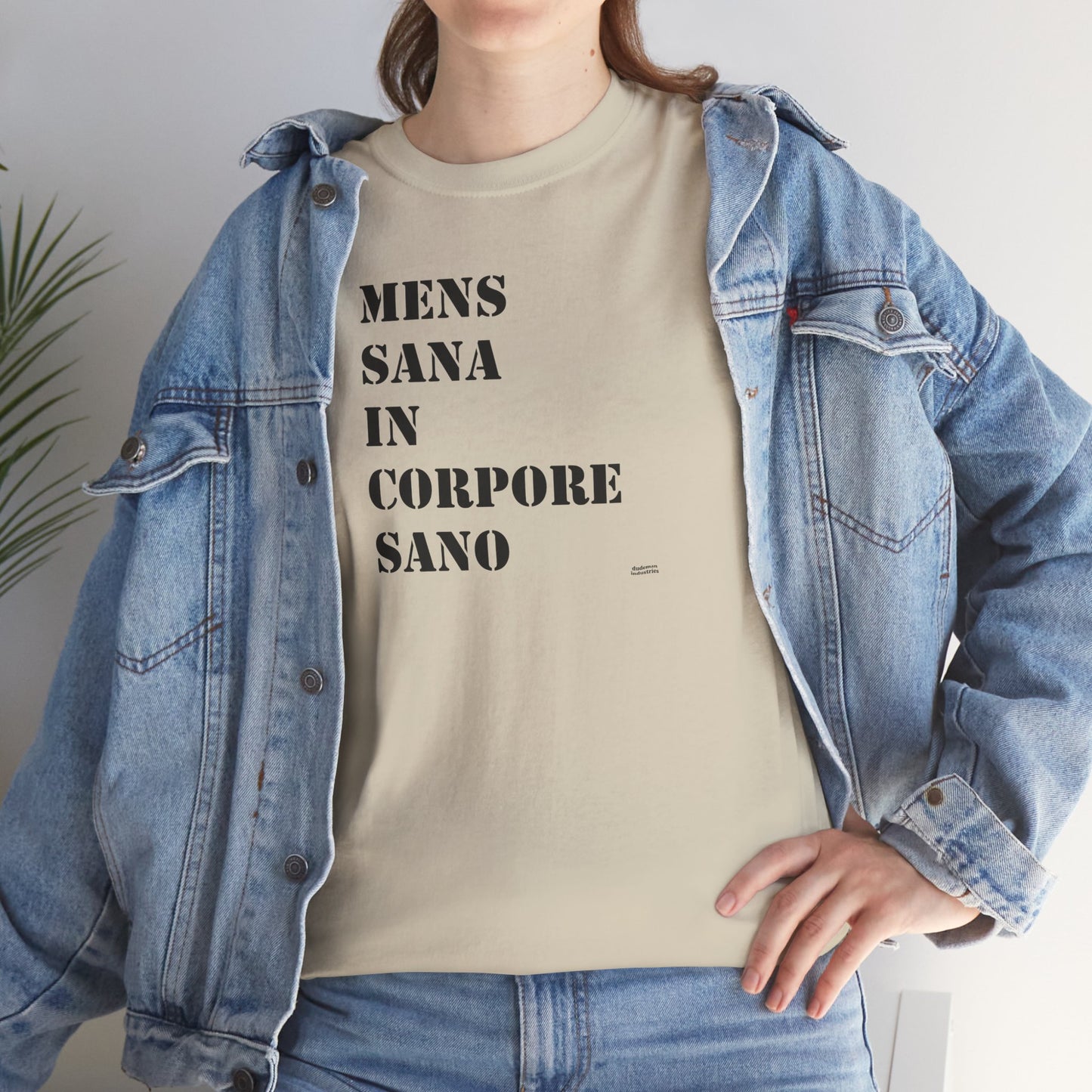Mens Sana in Corpore Sano - Unisex Heavy Cotton Tee - Motivational Fitness Shirt - Latin Quote
