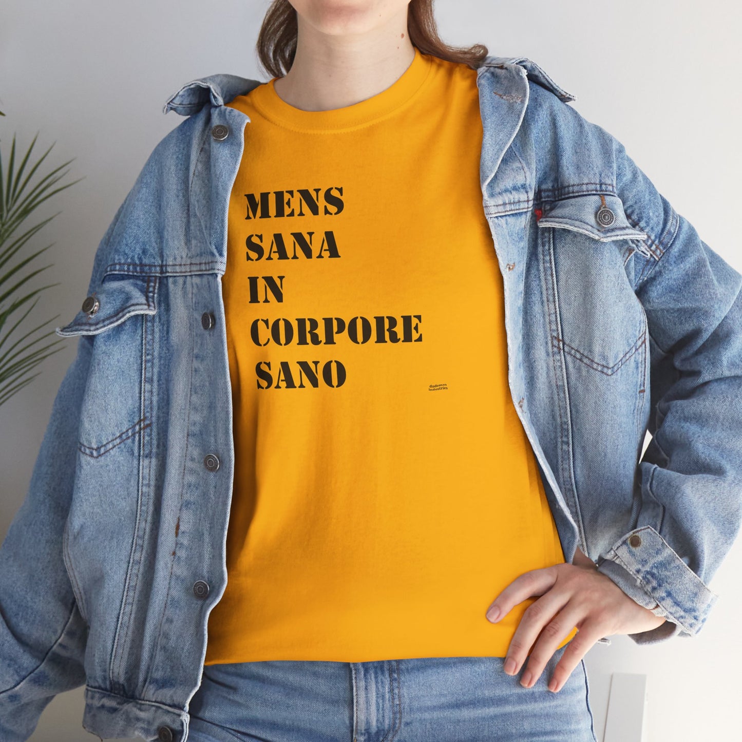 Mens Sana in Corpore Sano - Unisex Heavy Cotton Tee - Motivational Fitness Shirt - Latin Quote