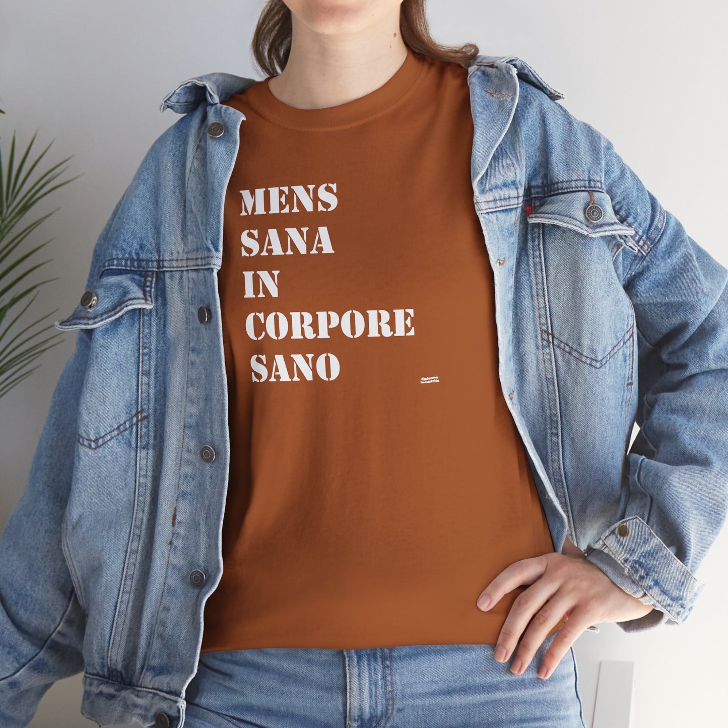 Mens Sana in Corpore Sano - Unisex Heavy Cotton Tee - Motivational Fitness Shirt - Latin Quote