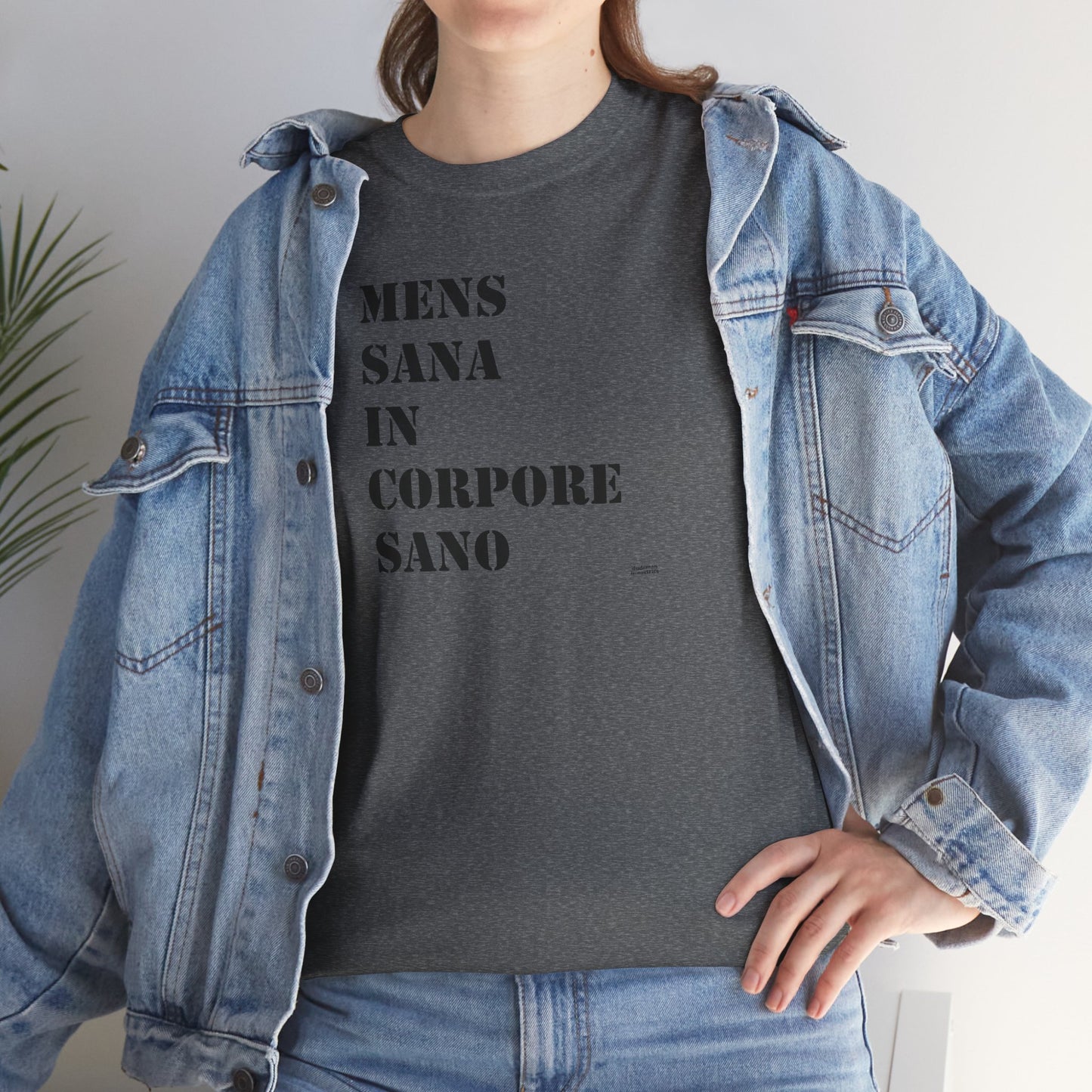Mens Sana in Corpore Sano - Unisex Heavy Cotton Tee - Motivational Fitness Shirt - Latin Quote