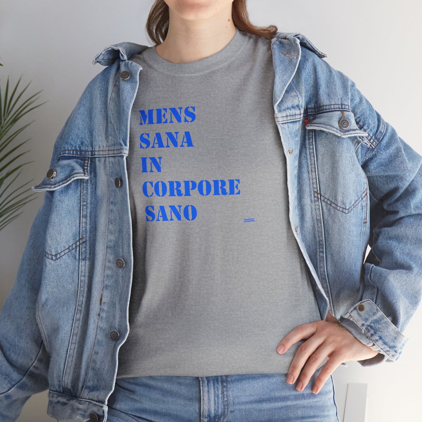 Mens Sana in Corpore Sano - Unisex Heavy Cotton Tee - Motivational Fitness Shirt - Latin Quote