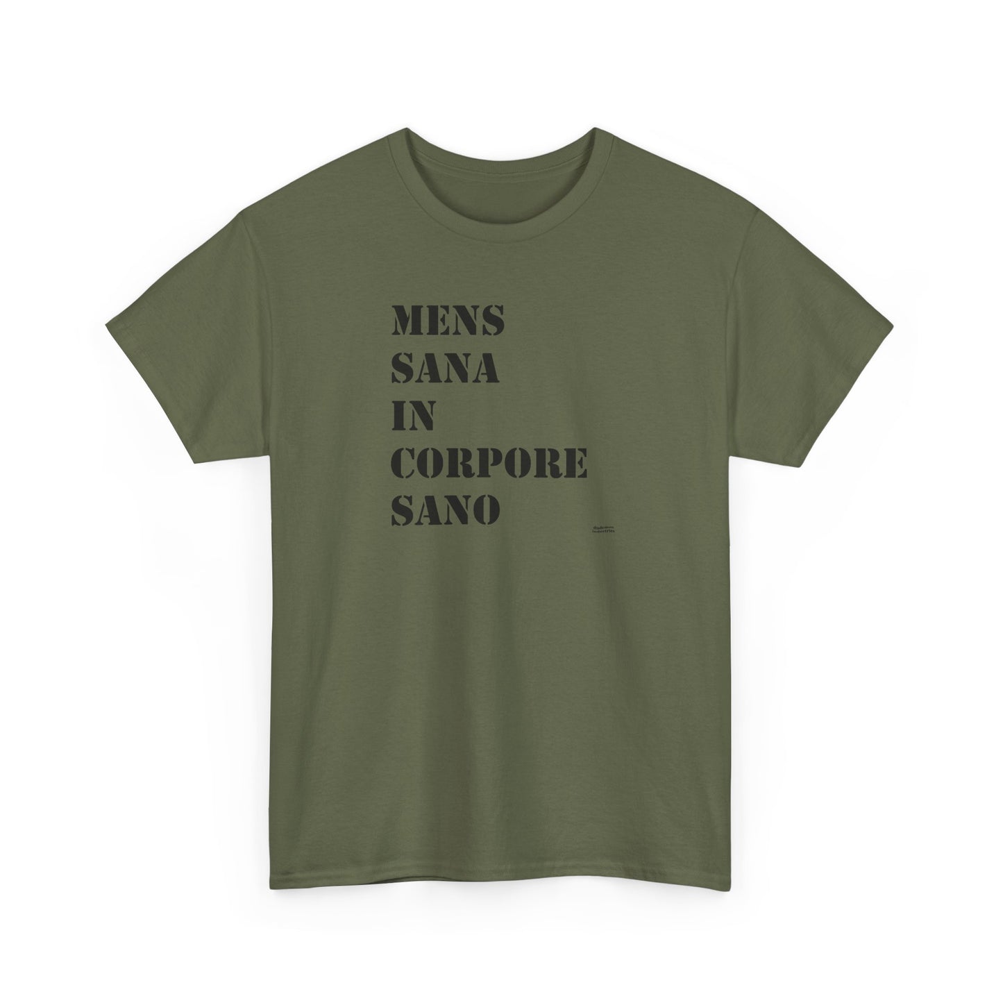 Mens Sana in Corpore Sano - Unisex Heavy Cotton Tee - Motivational Fitness Shirt - Latin Quote