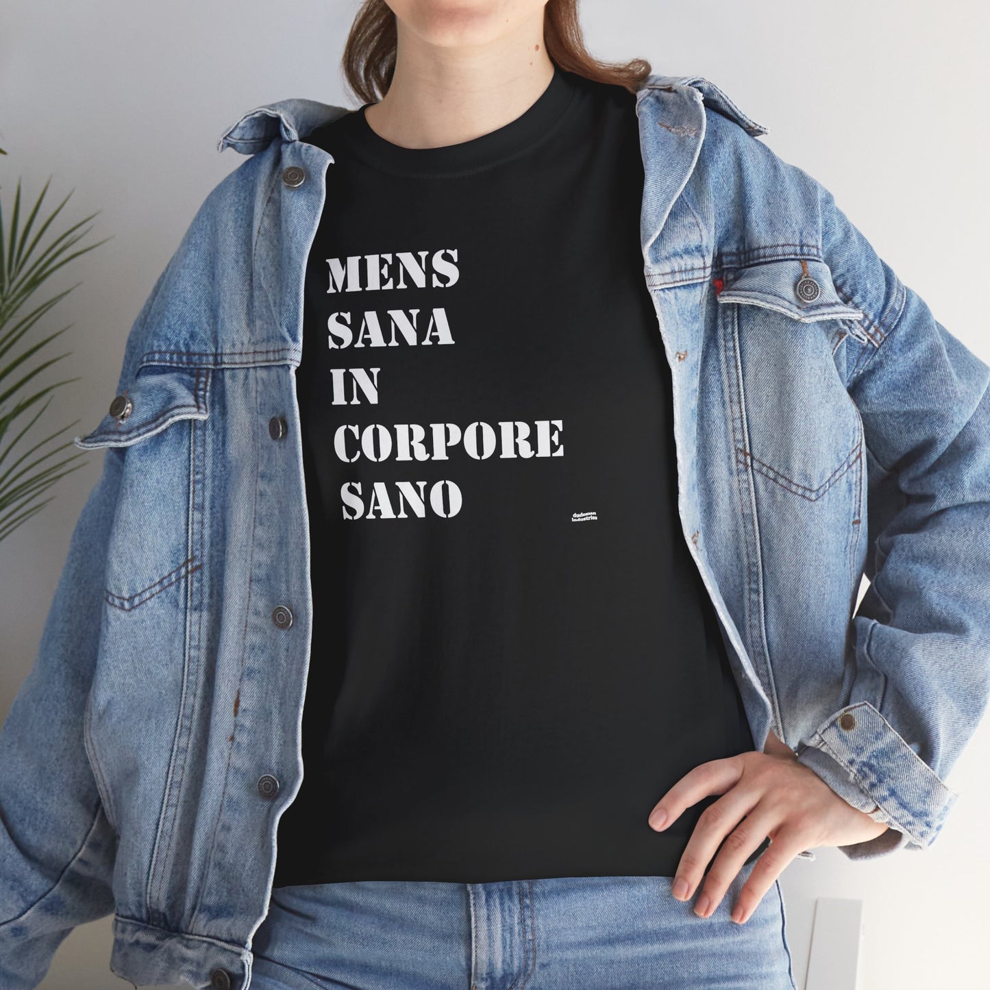 Mens Sana in Corpore Sano - Unisex Heavy Cotton Tee - Motivational Fitness Shirt - Latin Quote
