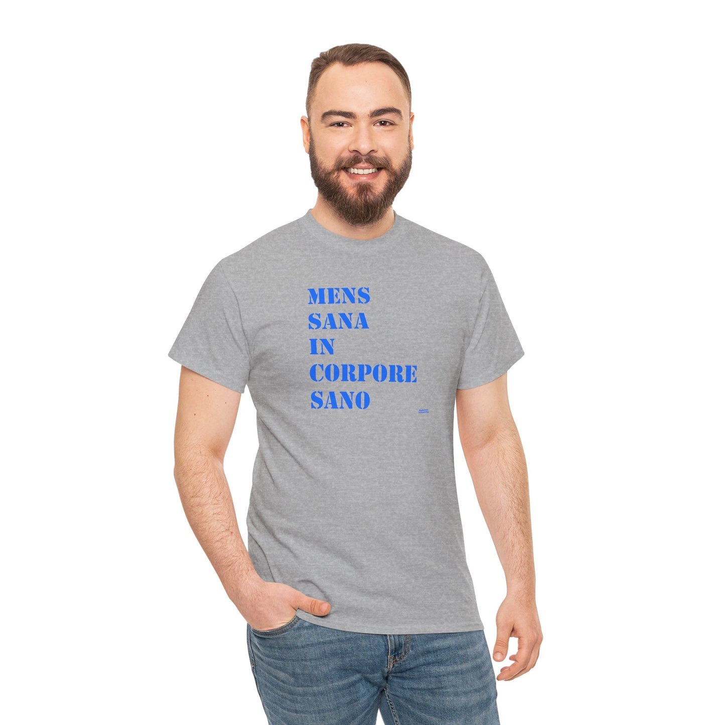 Mens Sana in Corpore Sano - Unisex Heavy Cotton Tee - Motivational Fitness Shirt - Latin Quote