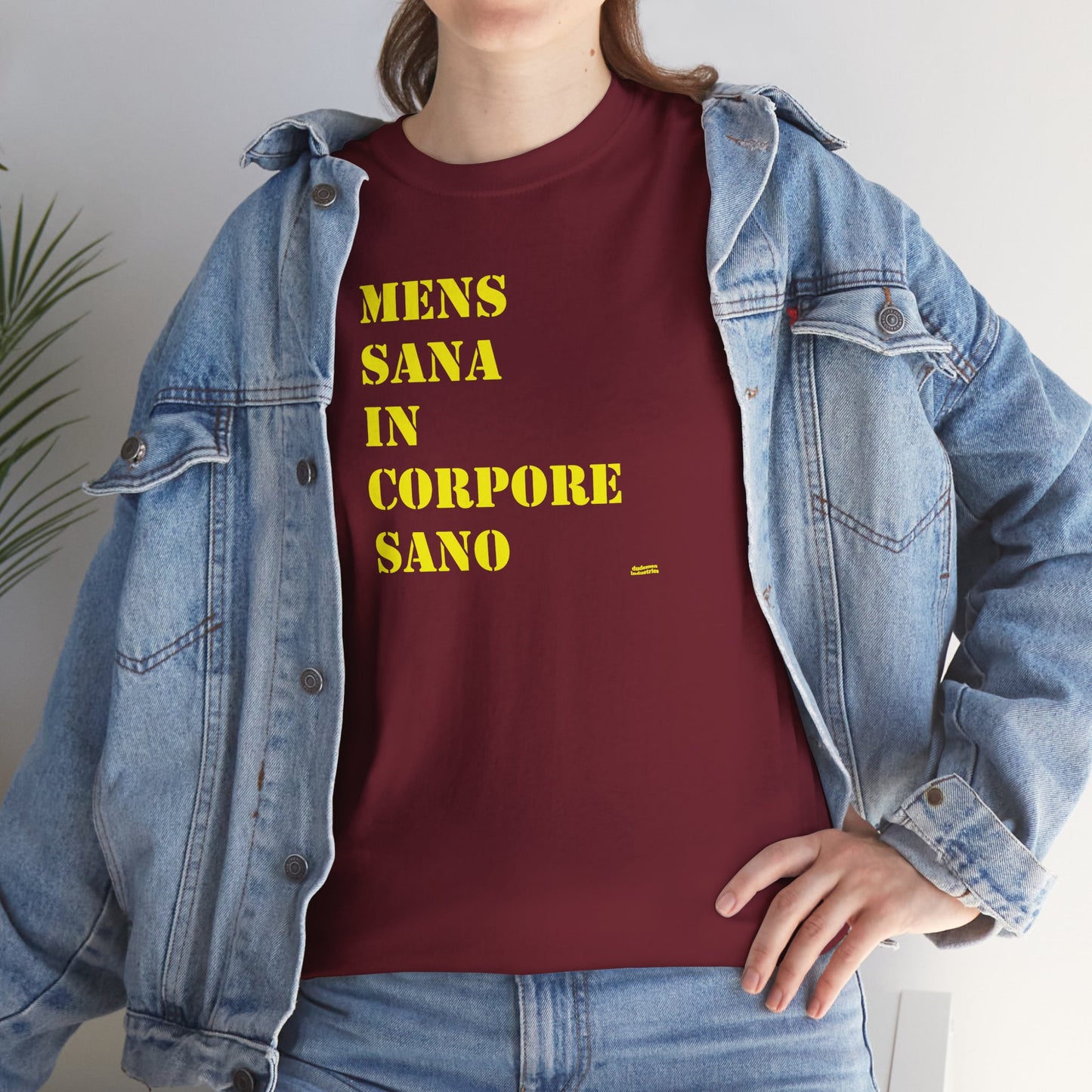 Mens Sana in Corpore Sano - Unisex Heavy Cotton Tee - Motivational Fitness Shirt - Latin Quote