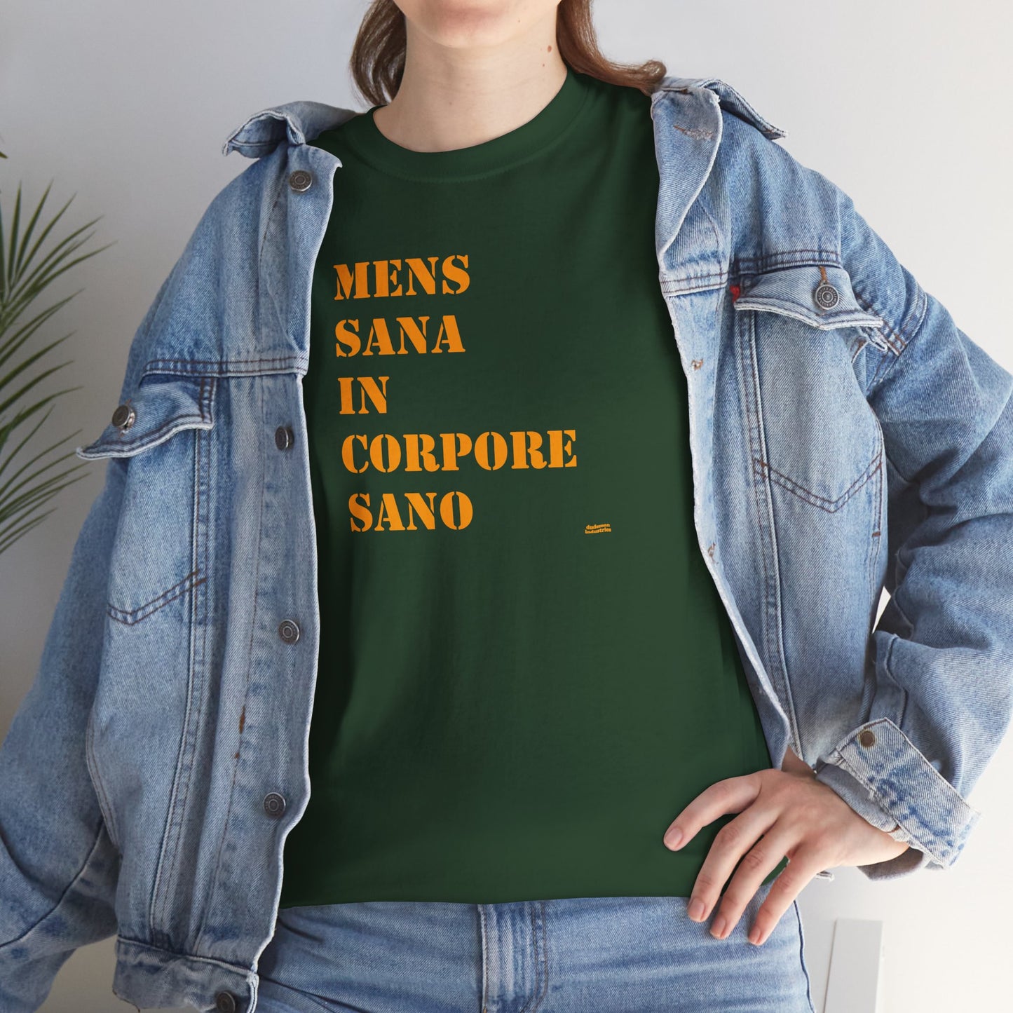 Mens Sana in Corpore Sano - Unisex Heavy Cotton Tee - Motivational Fitness Shirt - Latin Quote