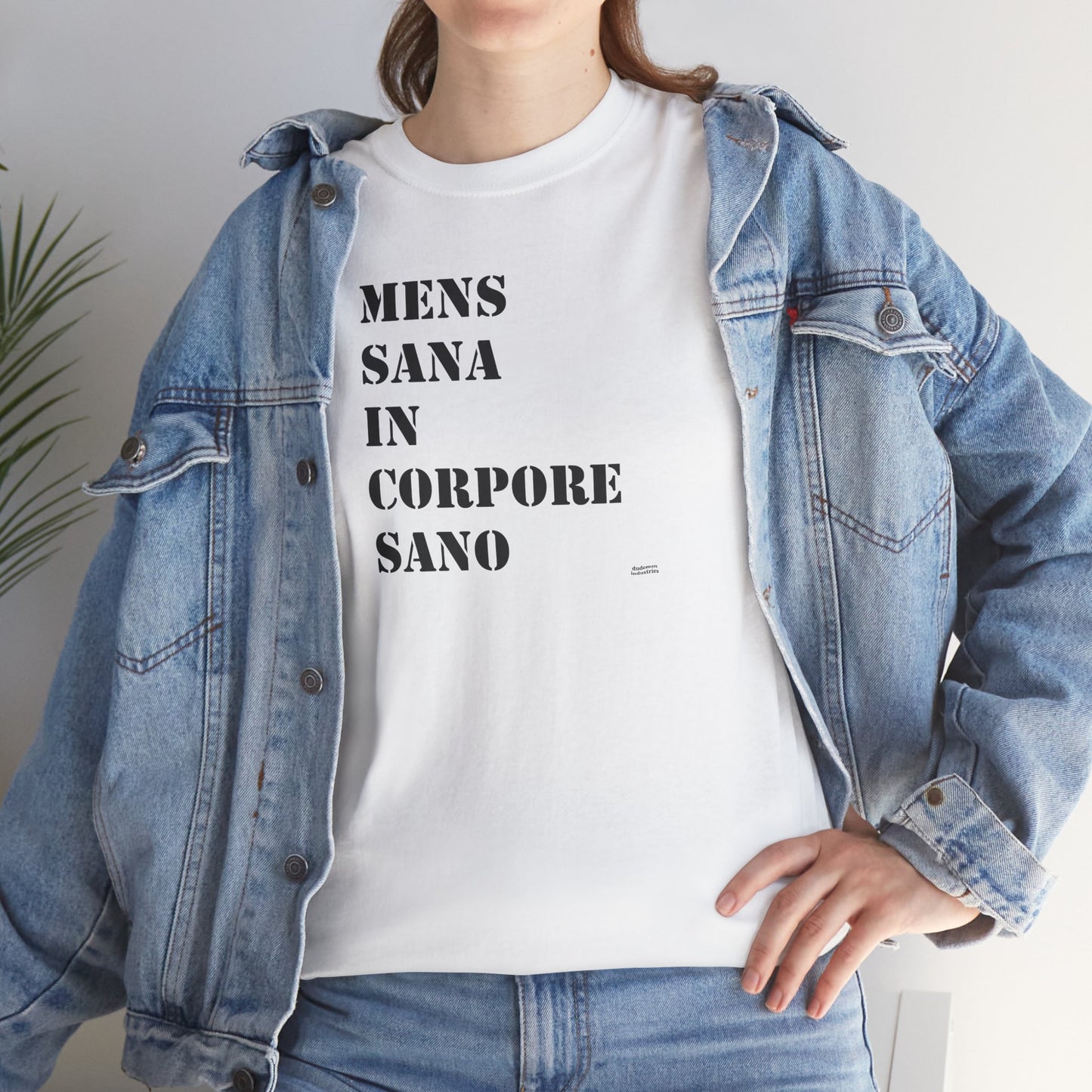 Mens Sana in Corpore Sano - Unisex Heavy Cotton Tee - Motivational Fitness Shirt - Latin Quote