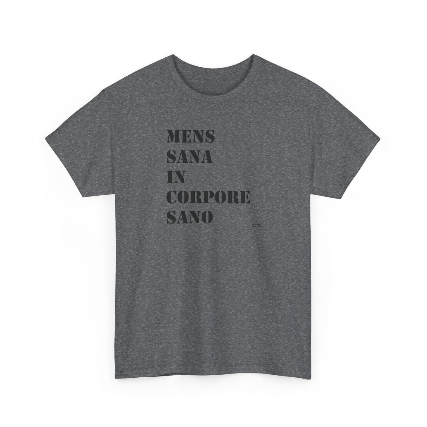 Mens Sana in Corpore Sano - Unisex Heavy Cotton Tee - Motivational Fitness Shirt - Latin Quote