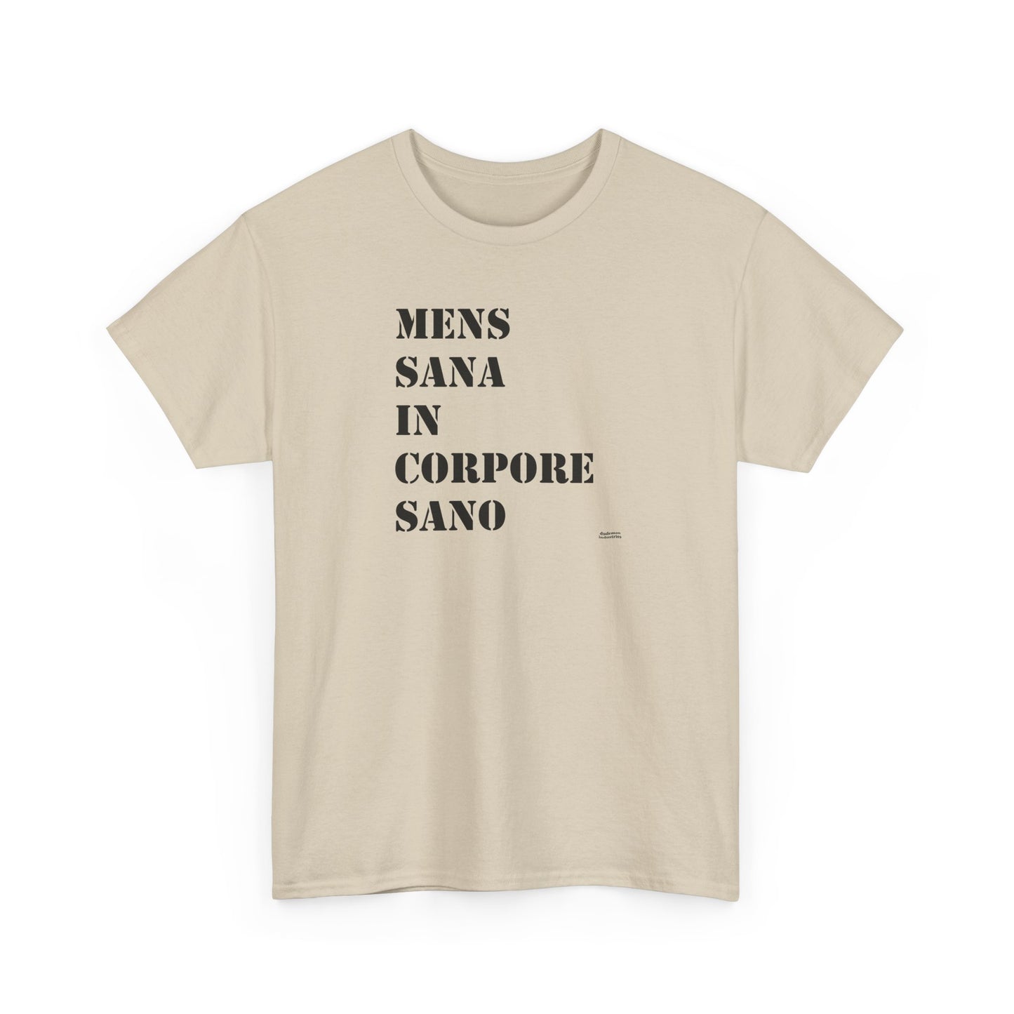 Mens Sana in Corpore Sano - Unisex Heavy Cotton Tee - Motivational Fitness Shirt - Latin Quote